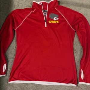Kansas City Chiefs Red Quarter-Zip Pullover